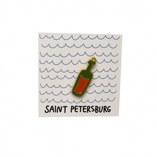 Значок эмалированный "Бутылочка"