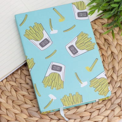 Блокнот "Nosh french fries" 14,5*21 см, green