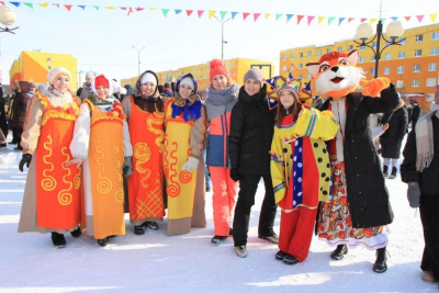 Широкую Масленицу отпраздновали в Айхале /  Айхал Мирнинский Республика Саха (Якутия)