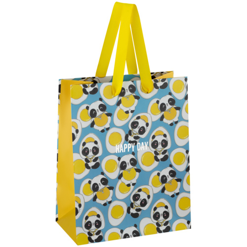 Пакет подарочный MESHU "Cute pandas" 18*23*10 см