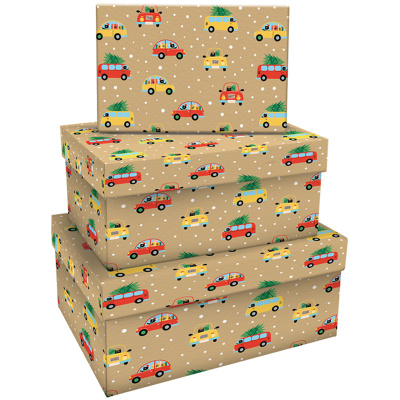 Набор прямоугольных коробок 3в1, MESHU "Celebration time", (19*12*7,5-15*10*5см)