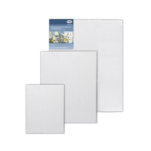 Набор холстов на подрамнике Гамма "Студия" 3 шт., 20*30, 30*40, 40*50см, 100% хлопок, 280 г, мелкое