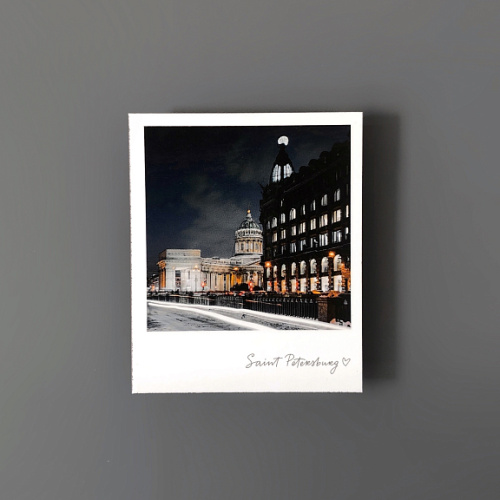 Магнит "Казанский собор. Фото" 70х85 мм