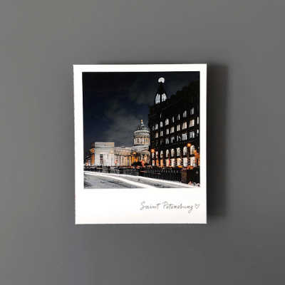 Магнит "Казанский собор. Фото" 70х85 мм