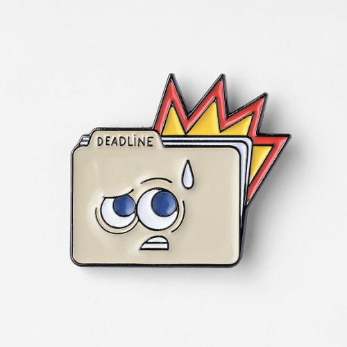 Значок эмалированный "Папка Deadline"