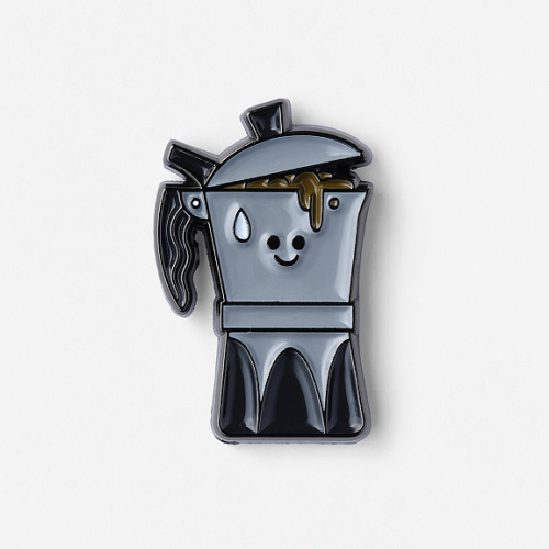 Значок эмалированный "Кофеварка"