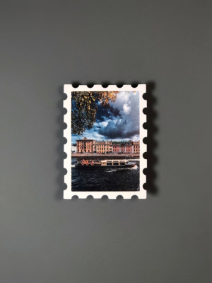 Открытка "Теплоход" 93х67 мм