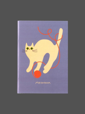 Блокнот нелинованный "Мяубук голубой" А6