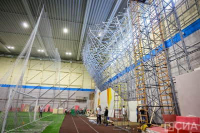 Президент Олимпийского комитета России осмотрел ход возведения скалодрома в Якутске / Дьулустаан Сергеев Якутск Якутск Республика Саха (Якутия)