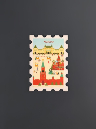 Магнит "Марка. Москва, лето"