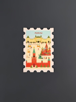 Магнит "Марка. Москва, лето"