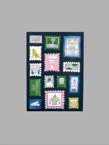 Стикеры "Марки Петербурга.Медный всадник"