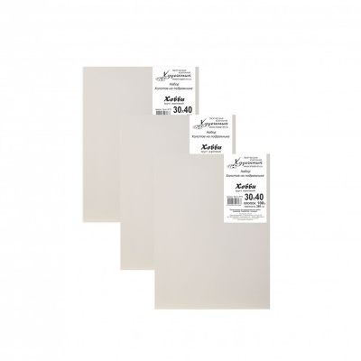 Набор холстов на подрамнике "Хобби" 3 шт 30х40 см (хлопок 100%)