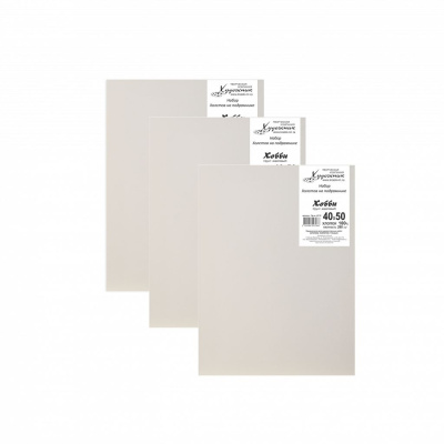Набор холстов на подрамнике "Хобби" 3 шт 40х50 см (хлопок 100%)