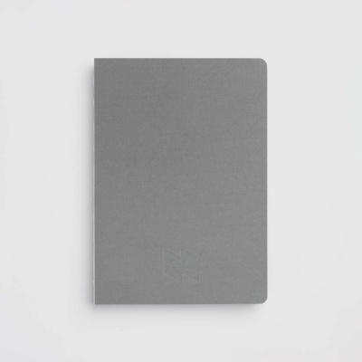 Блокнот для записей на гибком переплёте FALAFEL BOOKS А5B Raw silver, 64 л., 120 гр., в точку