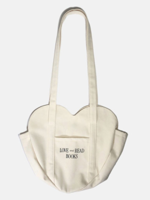 Сумка-сердце "Love and read"