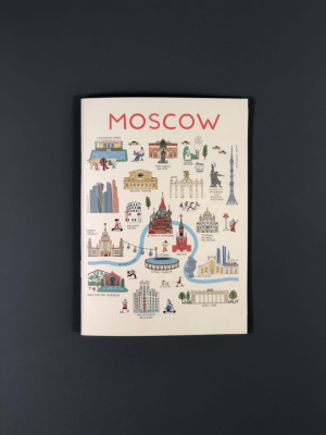Блокнот А6 "Туристическая карта Москвы"