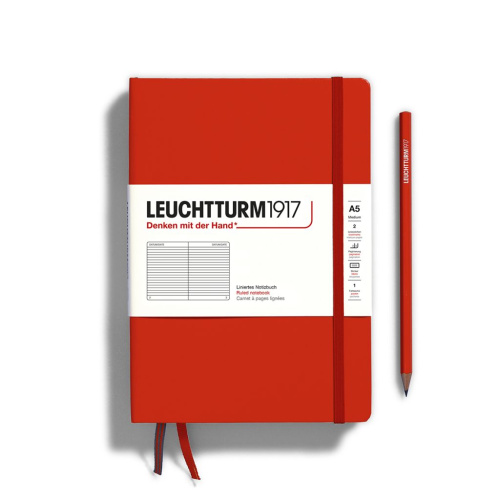 Блокнот в линейку Leuchtturm1917 "Natural Colors" 14,5x21 см 125 л, твердая обложка, цвет: Рыжий ли