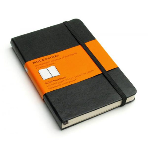 Записная книжка в линейку Moleskine "Classic" Pocket, обложка черная