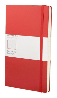 Записная книжка в линейку Moleskine "Classic" Large, обложка красная