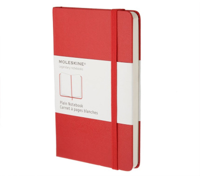Записная книжка нелинованная Moleskine "Classic" Pocket, обложка красная