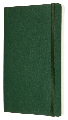 Записная книжка нелинованная Moleskine "Classic Soft" Large 13х21 см 192 стр., обложка мягкая зелена
