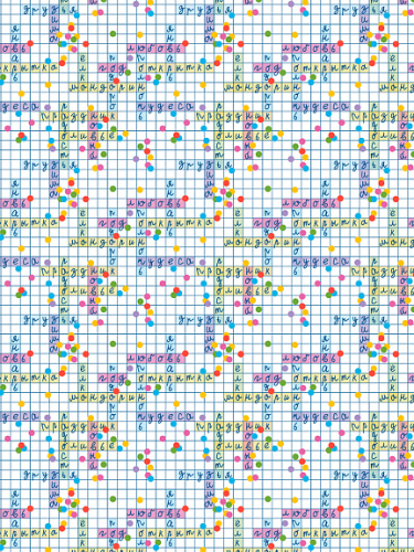 Упаковочная бумага "Кроссворд" 70х100 см
