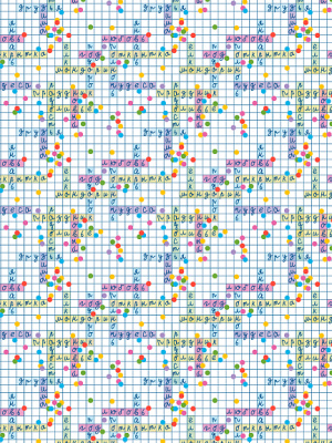 Упаковочная бумага "Кроссворд" 70х100 см