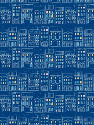 Упаковочная бумага "Город перед праздником" 70х100 см