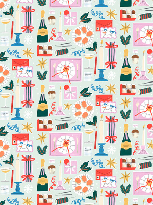 Упаковочная бумага "Праздничный стол" 70х100 см