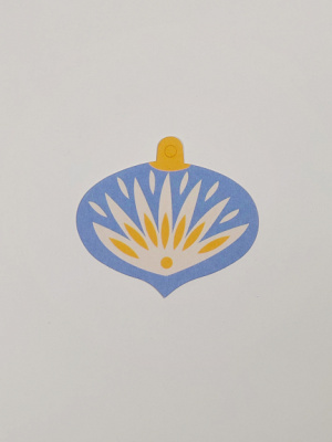 Бирка "Елочная игрушка голубая"