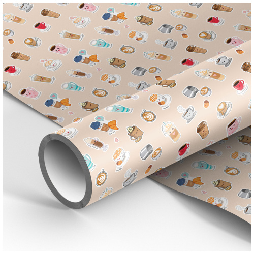 Упаковочная бумага глянцевая MESHU "Energy boost" 70*100 см, 90 г