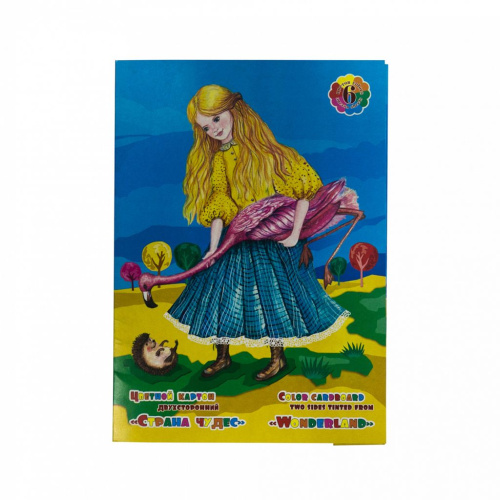 Набор картона цветного "Страна чудес" А4 6 л 6 цв мелованный двухсторонний