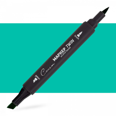 Маркер спиртовой Сонет "TWIN Brush" Мятно-зеленый