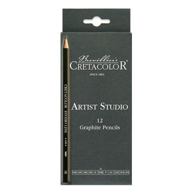Набор карандашей чернографитных Cretacolor "Artist Studio" 12 шт 4H-6B в картонной коробке