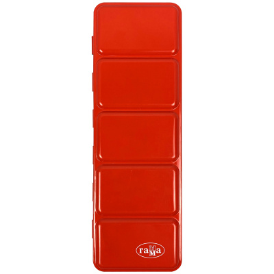 Пенал для акварели металлический Гамма, 21 кювета, красный