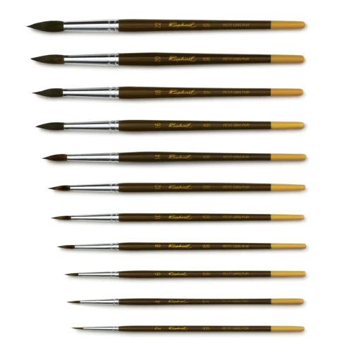 Кисть синтетика имитация белки круглая Sennelier "Petit-Gris" короткая ручка