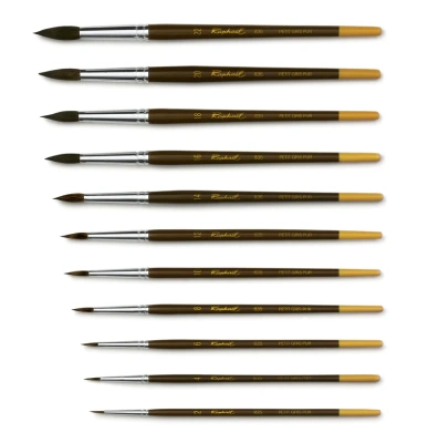 Кисть синтетика имитация белки круглая Sennelier "Petit-Gris" короткая ручка