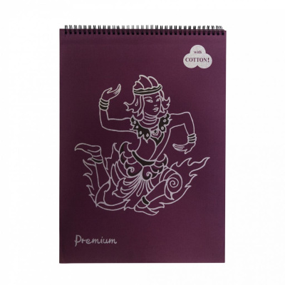 Блокнот для пастели Лилия Холдинг "Premium" А5 30 л на пружине (ежевичный) "Blackberry"