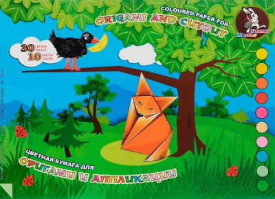 Альбом для оригами и аппликации Лилия Холдинг "Басня" А3 10 цв спираль