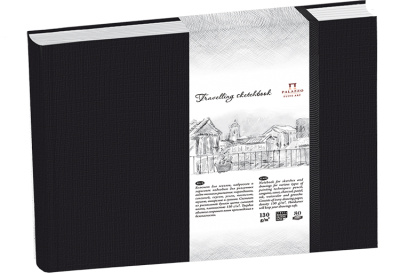 Блокнот для эскизов Лилия Холдинг "Travelling sketchbook" 12х17 см 80 л 130 г Ландшафт черный