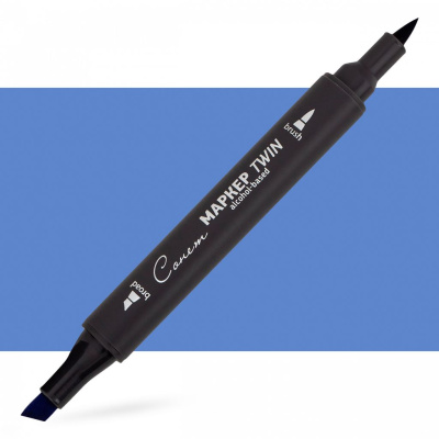 Маркер спиртовой Сонет "TWIN Brush" Лавандово-голубой