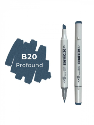 Маркер двухсторонний на спиртовой основе Sketchmarker Цвет Глубоководный