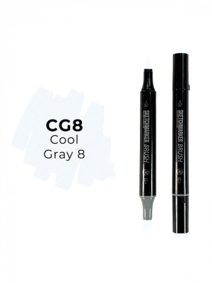 Маркер двухсторонний на спиртовой основе Sketchmarker Brush Цвет Прохладный серый 8
