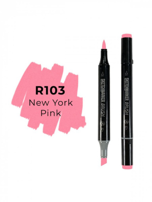 Маркер двухсторонний на спиртовой основе Sketchmarker Brush Цвет Нью Йорк Пинк