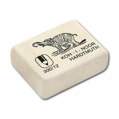 Ластик 46х36х16 мм прямоугольный мягкий из каучука "Elephant" KOH-I-NOOR