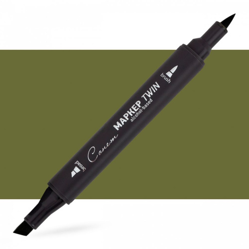 Маркер спиртовой Сонет "TWIN Brush" Оливин