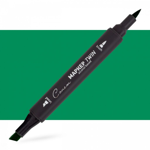 Маркер спиртовой Сонет "TWIN Brush" Нефритово-зеленый