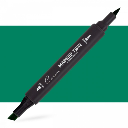 Маркер спиртовой Сонет "TWIN Brush" Зеленый попугай