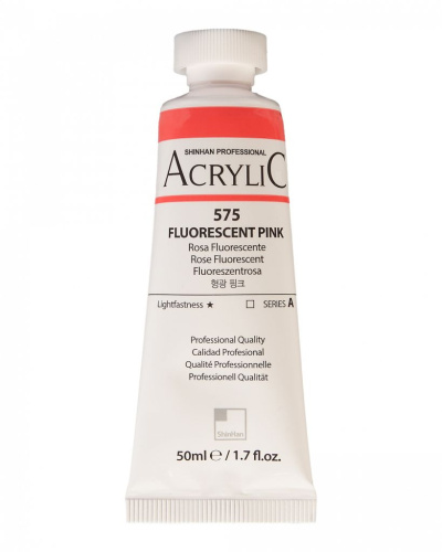 Акрил ShinHanart "Professional" туба 50 мл №575 Розовый флуоресцентный кат.A
